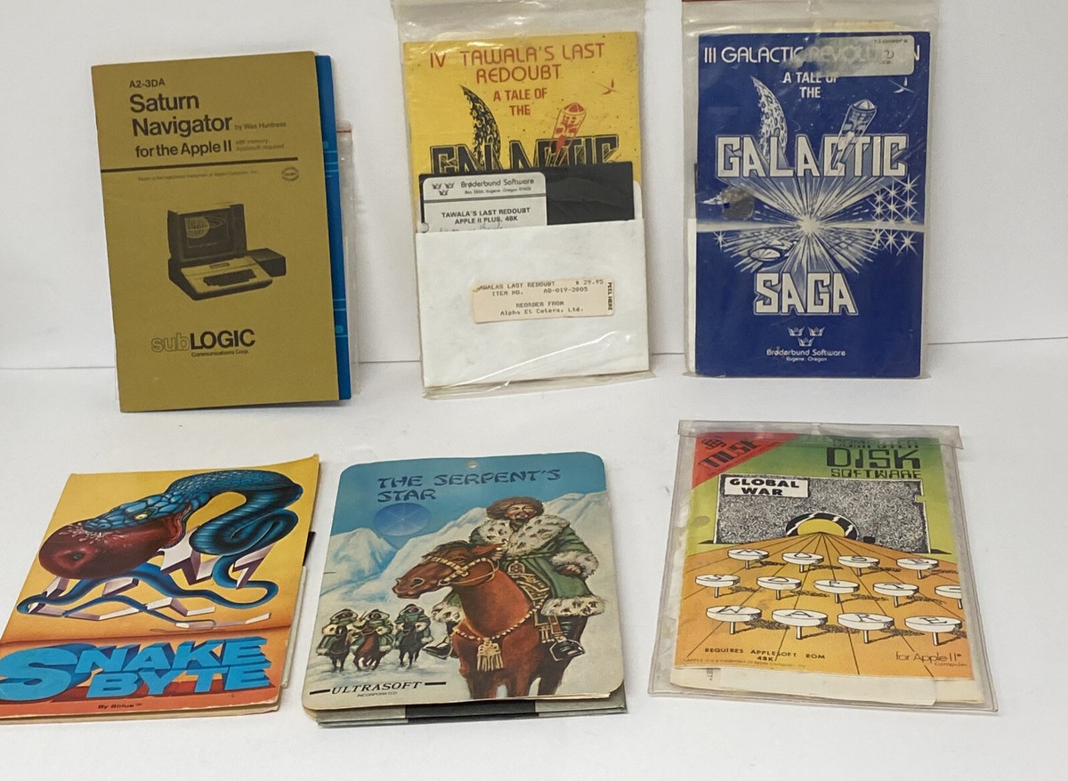 【未開封】Apple II ルーカスフィルム 最初期ゲーム2本セット｜アイドロン Apple II LOT / Galactic Tawala's Last Redoubt IV, Revolution III