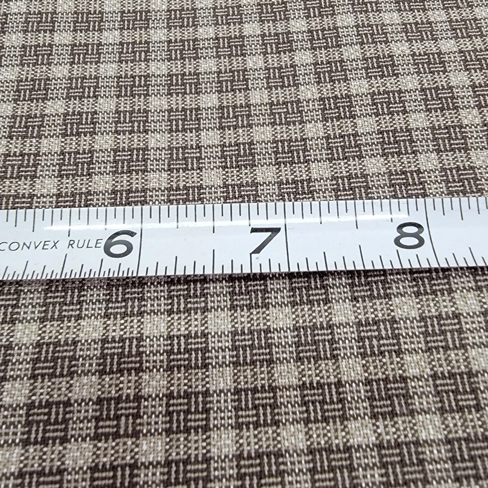 2 Yards Brown Plaid Gaberdine Sewing Fabric 58" Wide - Image 3 of 4