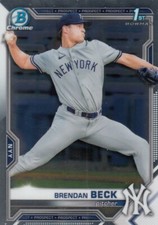 BRENDAN BECK BOWMAN CHROME DRAFT 1ST ROOKIE CARD RC YANKEES #BD-118 2021 21