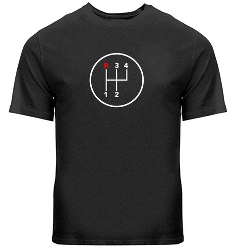 4 Speed Manual T-shirt Shift Pattern Shirts Short Sleeve Tee Gear Shifter Race - Picture 9 of 25