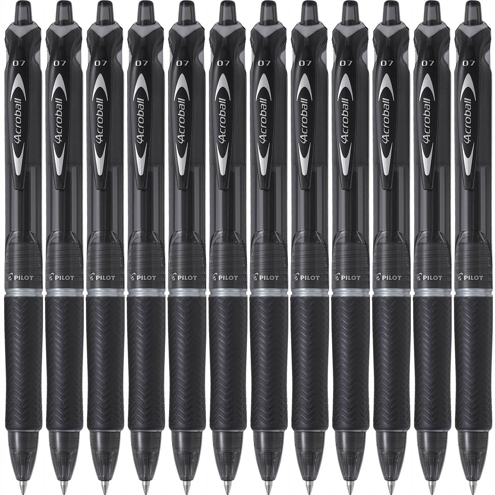 Pilot Acroball BegreeN Retractable Ballpoint Pen Fine 0.7mm - Pack of 12 - Black