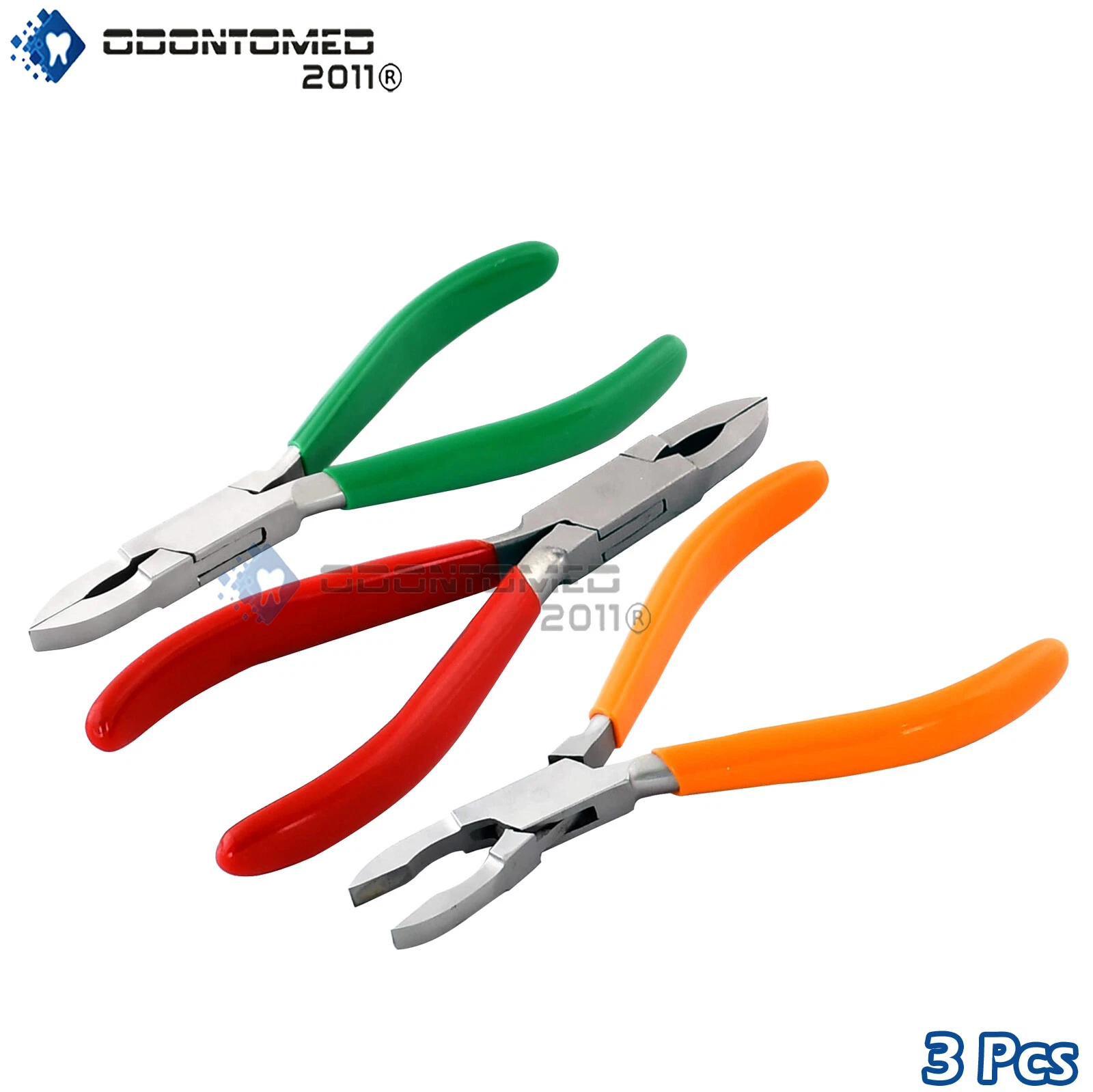 3 Pcs Ring Closing Pliers Red, Green Orange Roundness Jewelry Loop Bead JW-4024 image 1