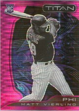 2022 Panini Chronicles Titan #16 Matt Vierling RC Phillies Rookie Pink Pulsar