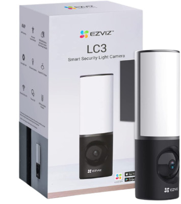EZVIZ LC3 Full HD 4MP Outdoor Smart Sicherheit Wandleuchte WLAN Kamera 2-Wege-Gespräch