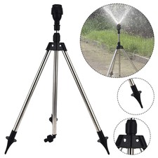 Automatic Rotating Sprinkler W/Tripod 360Degree Watering Nozzle Garden Tool