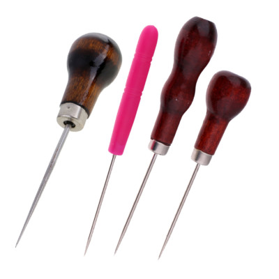 4 Stück Stanzen Nähen Leder Handwerk Stoff Ahle Nähwerkzeug Nadeln