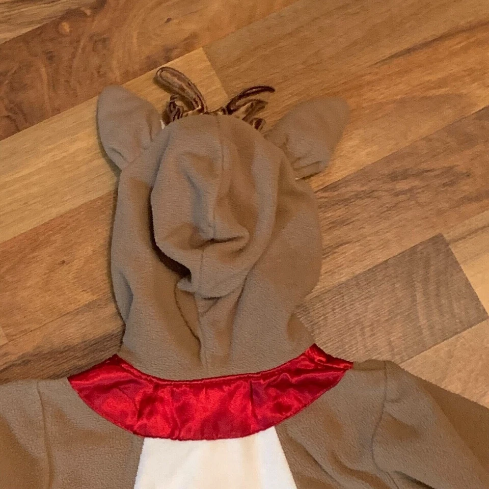 Bebé Ciervo Traje de Nieve Navidad Reno Marrón Invierno Abrigo Mameluco Disfraz 0/3 M Foto 4 de 4