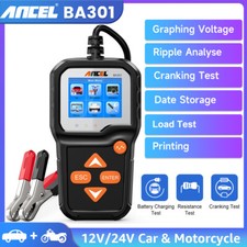ANCEL BA301 6V/12V Car Motorcycle Battery Load Tester Charging Cranking Analyzer