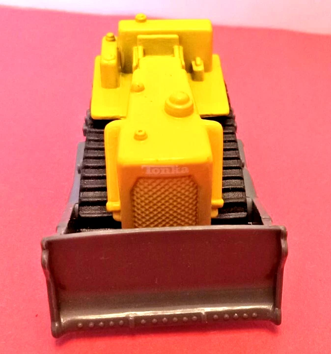 "Tractor bulldozer Tonka de Hasbro XTS 1999 diésel metal fundido a presión amarillo 3,25""" Foto 4 de 4