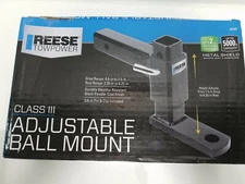 REESE TOWPOWER CLASS 3 ADJUSTABLE BALL MOUNT HITCH = NEW