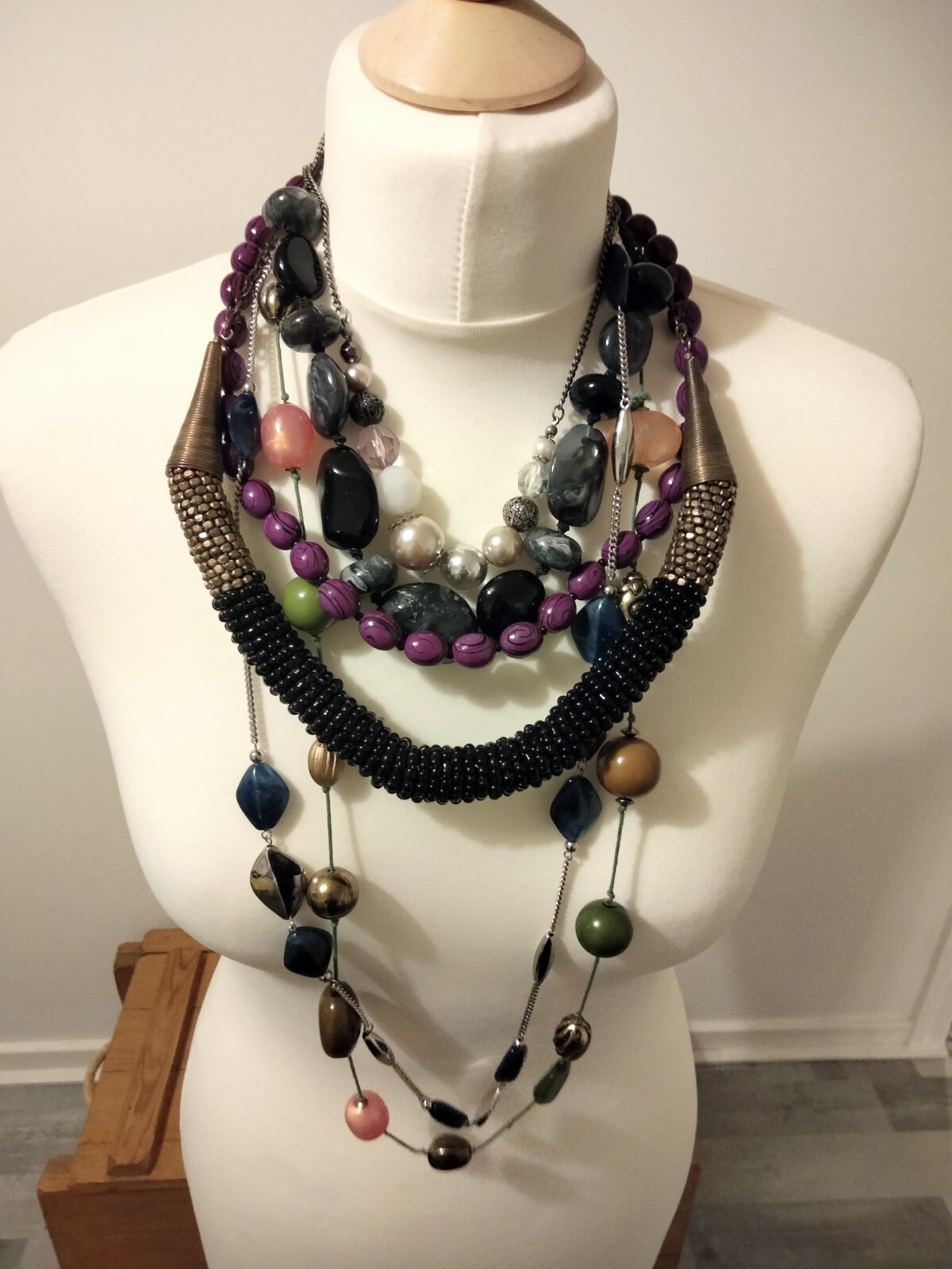 Costume Jewellery Beads Mixed Job Lot Necklace eBay