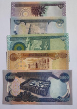 IRAQ 50 250 500 1000 5000 DINARES 2003/2023 P-90 91 92 93 94 JUEGO SIN CIRCULAR