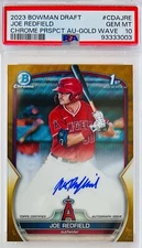 2023 Bowman Chrome Joe Redfield 1st Bowman Auto Gold Wave SP #/50 PSA 10 💎