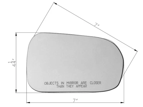 For Mirror Glass Non-Heated W/O Base 1999-2002 Accord Sedan Passenger Right RH