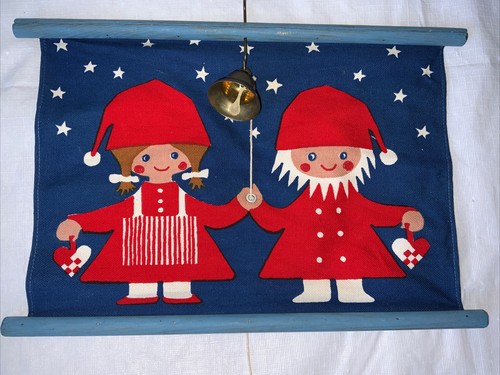 Campana da appendere a parete tira Jul Xmas Aase & Preben Jangaard Danimarca metà secolo - Foto 2 di 6