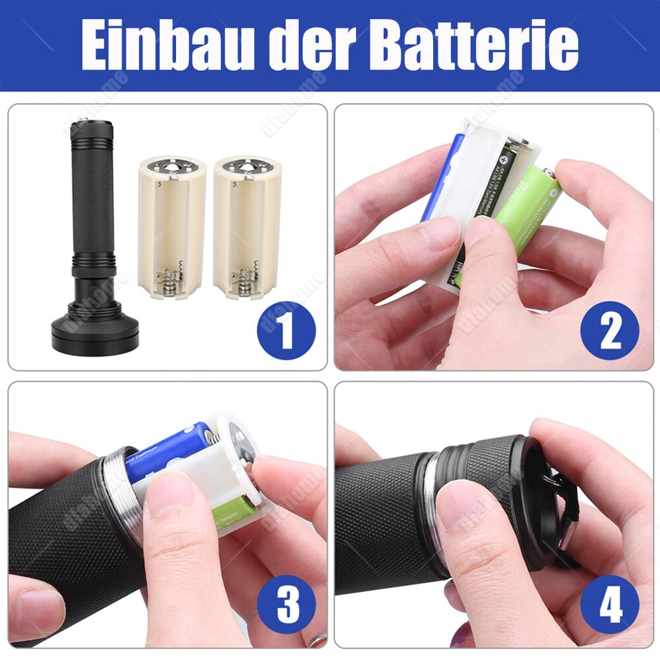 UV 100LED Lampe Taschenlampe Schwarzlicht Taschenlicht 395nm Bernstein Handlampe - Bild 4 von 4