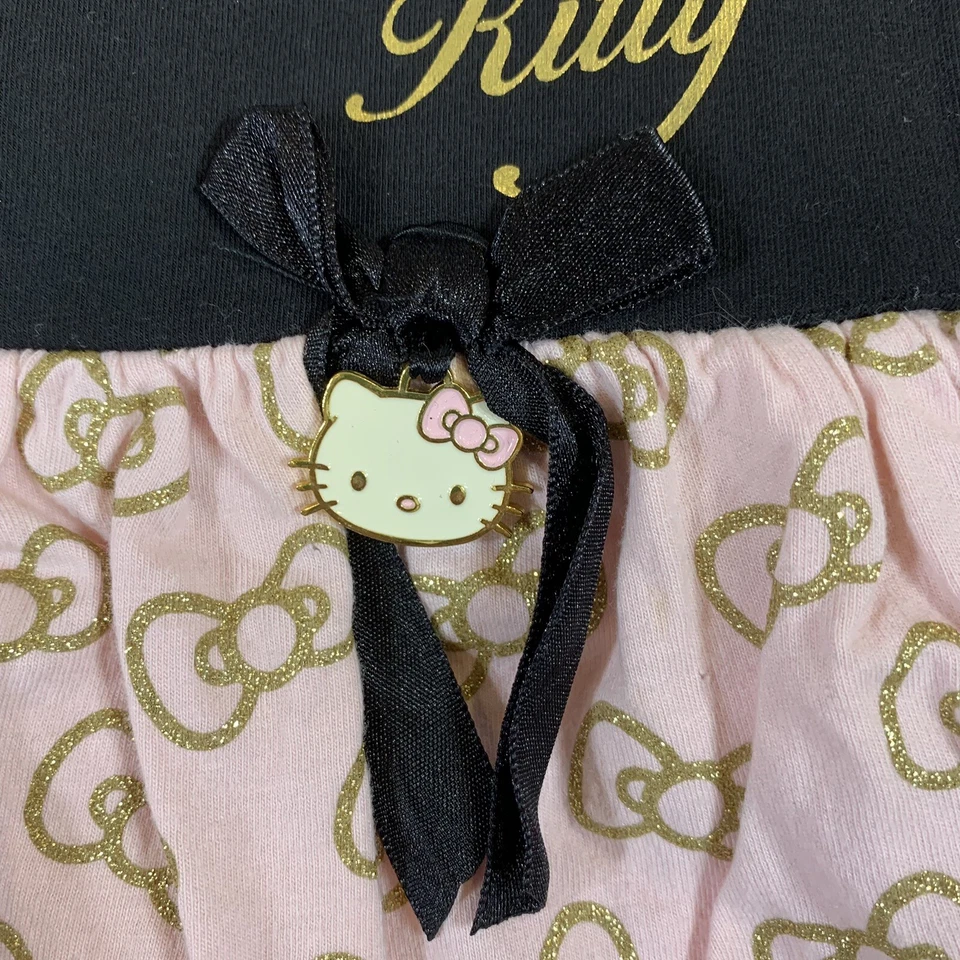 Hello Kitty Tier Ruffle Skirt Girls M Pink Cute Sanrio Bow Coquette #218 - Image 4 of 4