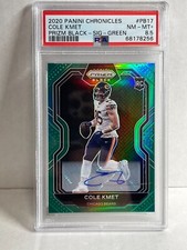 2020 Panini Chronicles RC ROOKIE PRIZM BLACK GREEEN /49 COLE KMET PSA 8.5 BEARS