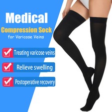 Leg Compression Socks 20-30 mmhg For Unisex, Thigh High Stockings, Dot Band USA