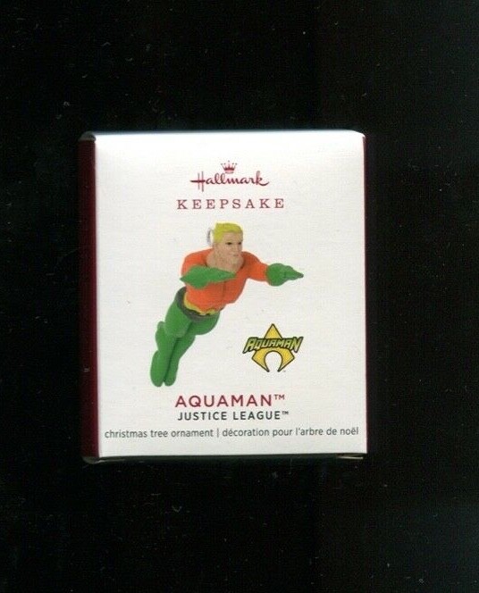 2019 Hallmark Ornament - AQUAMAN - DC Comics Justice League-  Mini New In Box