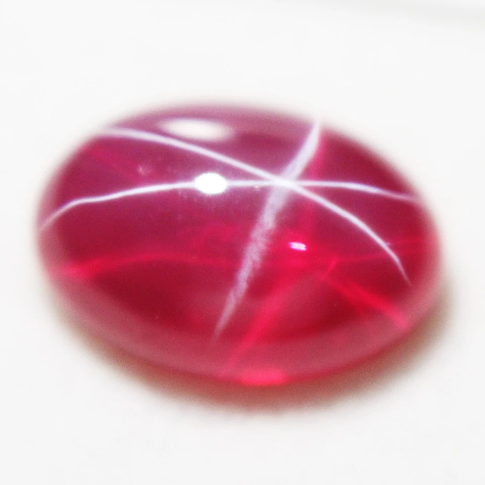 12+ Ct 6 Rays Star Ruby Cabochon Certified Loose Gemstone 14x10 mm - Image 4 of 4