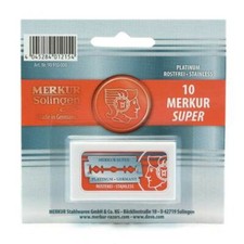 Merkur Platinum Double Edge Razor Blades 10 pc Fast Shipping