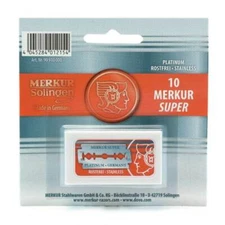 Merkur Platinum Double Edge Razor Blades 10 pc Fast Shipping