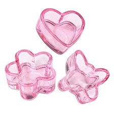  3 Pcs Votive Candles Scented Crystal Nail Dappen Dish Dampen for Nails