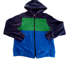 Hanna Andersson 8y hoodie zip front sweatshirt 3 color navy royal green pockets