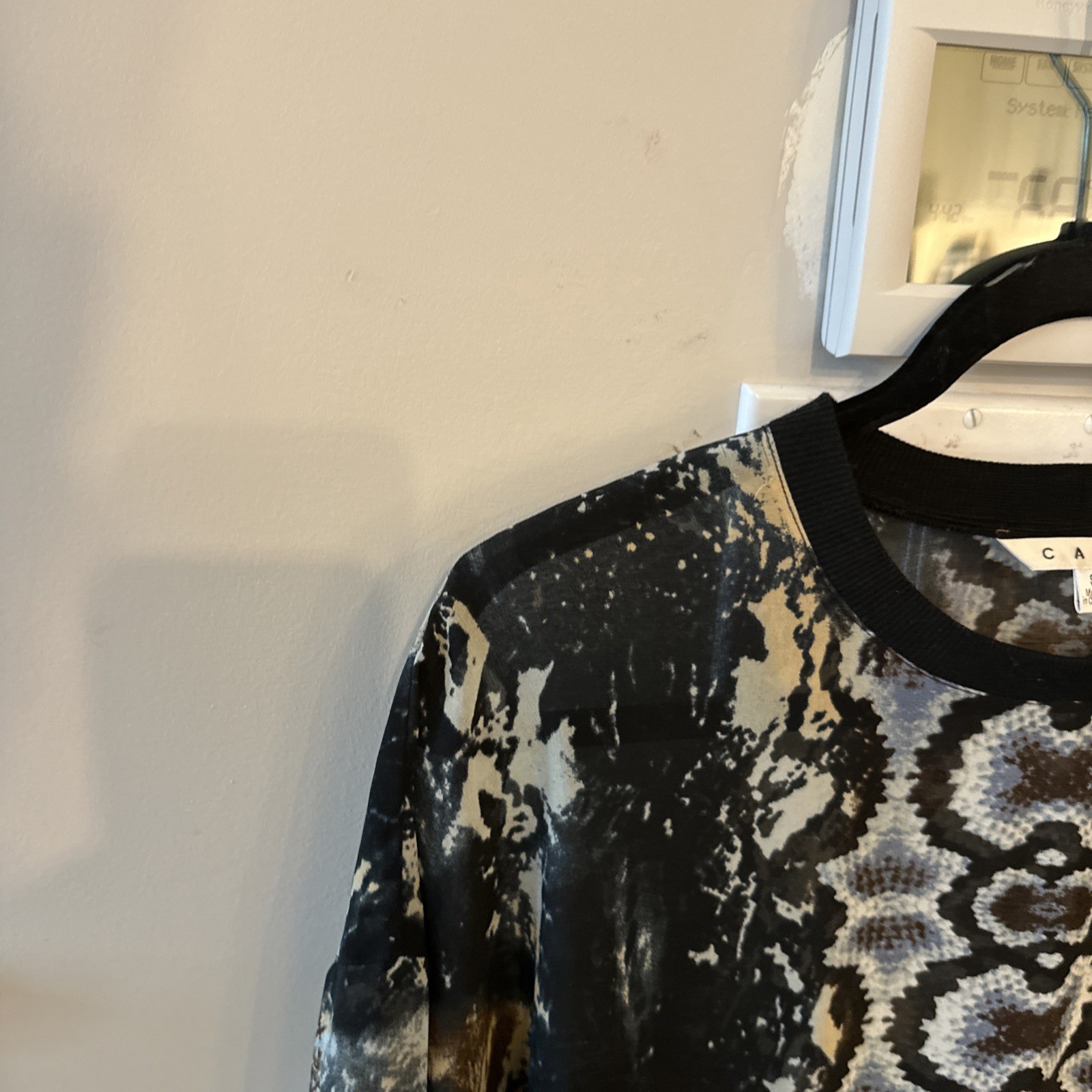 CAbi Python Print Chiffon Sweatshirt Small Excell… - image 4