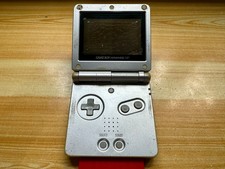 Nintendo Gameboy Advance SP AGS001 Ice Metallic Silver Handheld System Console