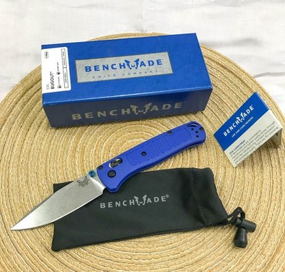 Benchmade Bugout 535 Blue Grivory Manual Pocket Knife Drop Point S30V Blade