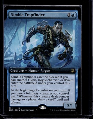 ZNR NIMBLE TRAPFINDER 1x Rare Magic Zendikar Rising MTG NM Borderless