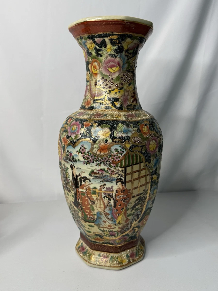 鷺蓮図 花瓶 h60cm 東キ7-1123① トヒコ 花器「花瓶 金彩木蓮図」 金龍窯 江口天童 有田焼 陶磁器 – Takumi Japan