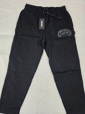 Hoodrich Iron V2 Joggers Black Rhinestone Graphic Tracksuit Bottoms L BNWT
