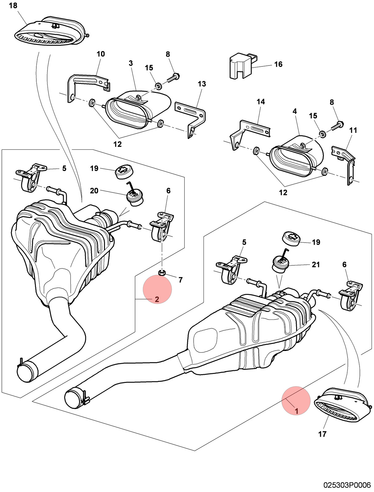 10-16 BENTLEY CONTINENTAL GTC REAR LEFT RIGHT EXHAUST MUFFLER ASSEMBLY OEM