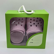 Crocs Classic Clogs Pink Baby Toddler Size C2/C3 2-3 First Crocs Gift Box