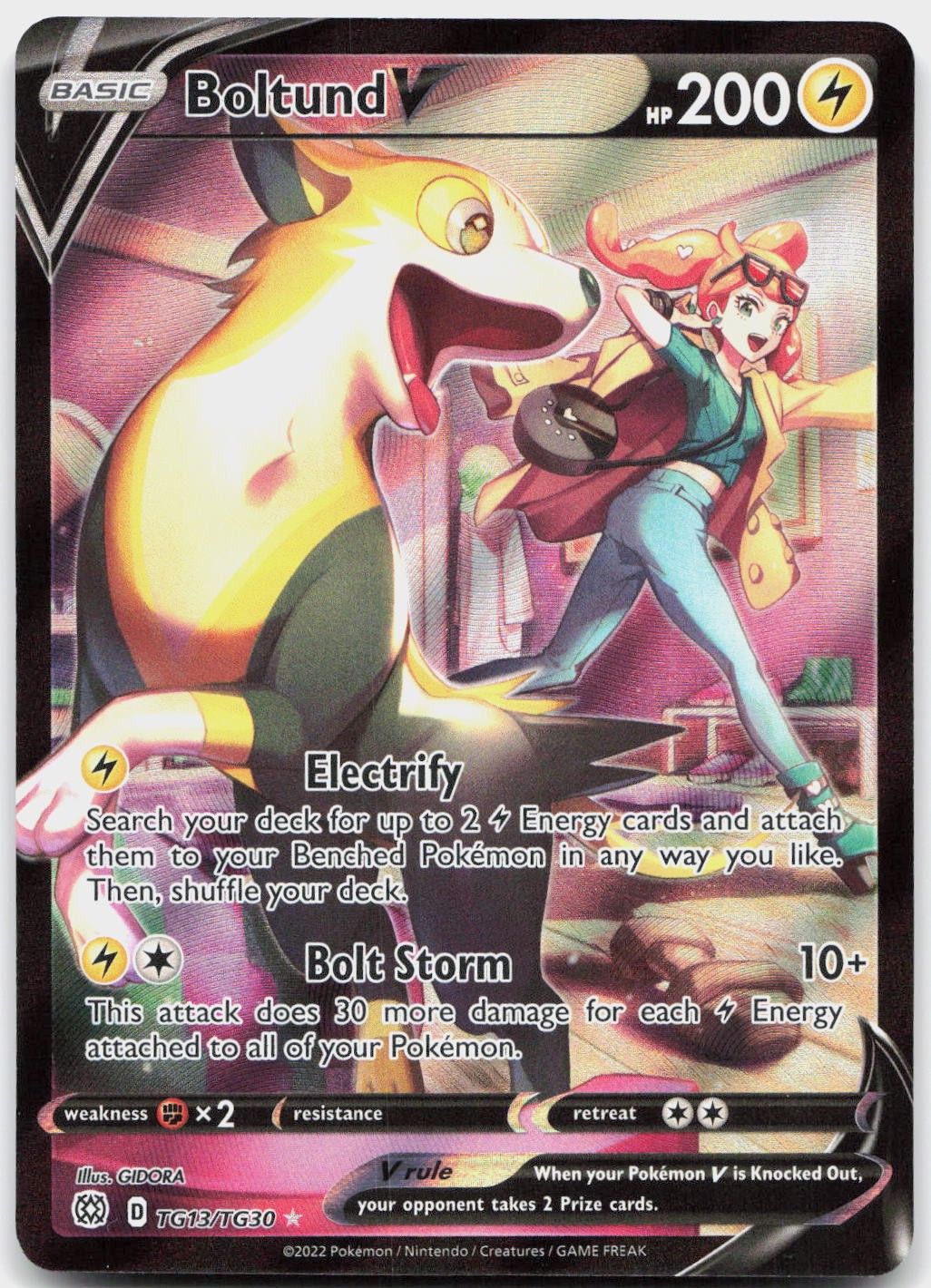 Boltund V TG13/TG30 Holo V Rare Brilliant Stars Trainer Gallery Pokemon NM