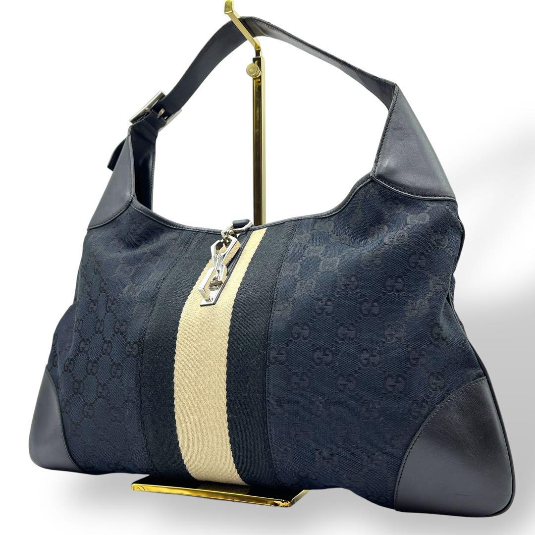 GUCCI Jackie Style One-Shoulder GG Center Stripe Bag from Japan