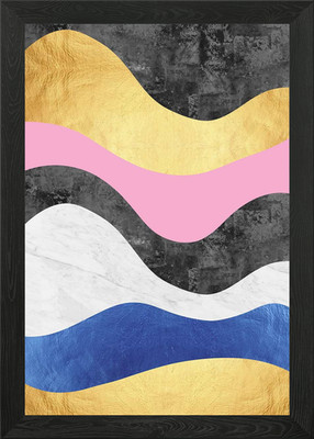 Wellen der Texturen I Gerahmtes Wandbild Poster Leinwanddruck Bild