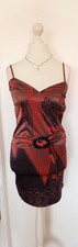 Kleid Satinkleid Silvian Heach rot braun Must...