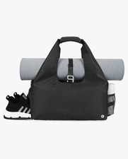 Sportsnew Black Yoga Mat Bag Gym Bag with Shoes Compartment and Wet Pocket New