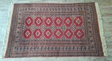 A FABULOUS OLD HANDMADE PAKISTAN ORIENTAL WOOL ON COTTON RUG (208 x 122 cm)*