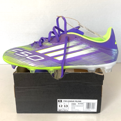 Adidas F50 League FG/MG Soccer Cleats JI0003 Purple Lucid Lemon Mens Size 9 adidas F50 League Firm/Multi-Ground Low-Top Soccer Cleats  main image 3