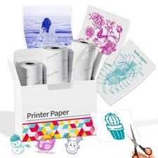 Sticker Paper - Transparent Thermal Sticker Compatible with Phomemo M02 Paper...