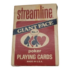 Vintage ARRCO Streamline No. 7 Giant Face Plastic Playing Card Deck
