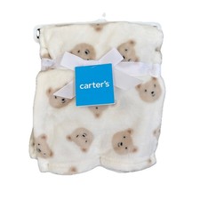 Manta para recién nacido con temática de oso beige Carter's Baby 30x40" envoltura infantil Lovey nueva con etiquetas