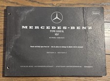 1971 type 350 SL model 107 Mercedes-Benz parts list