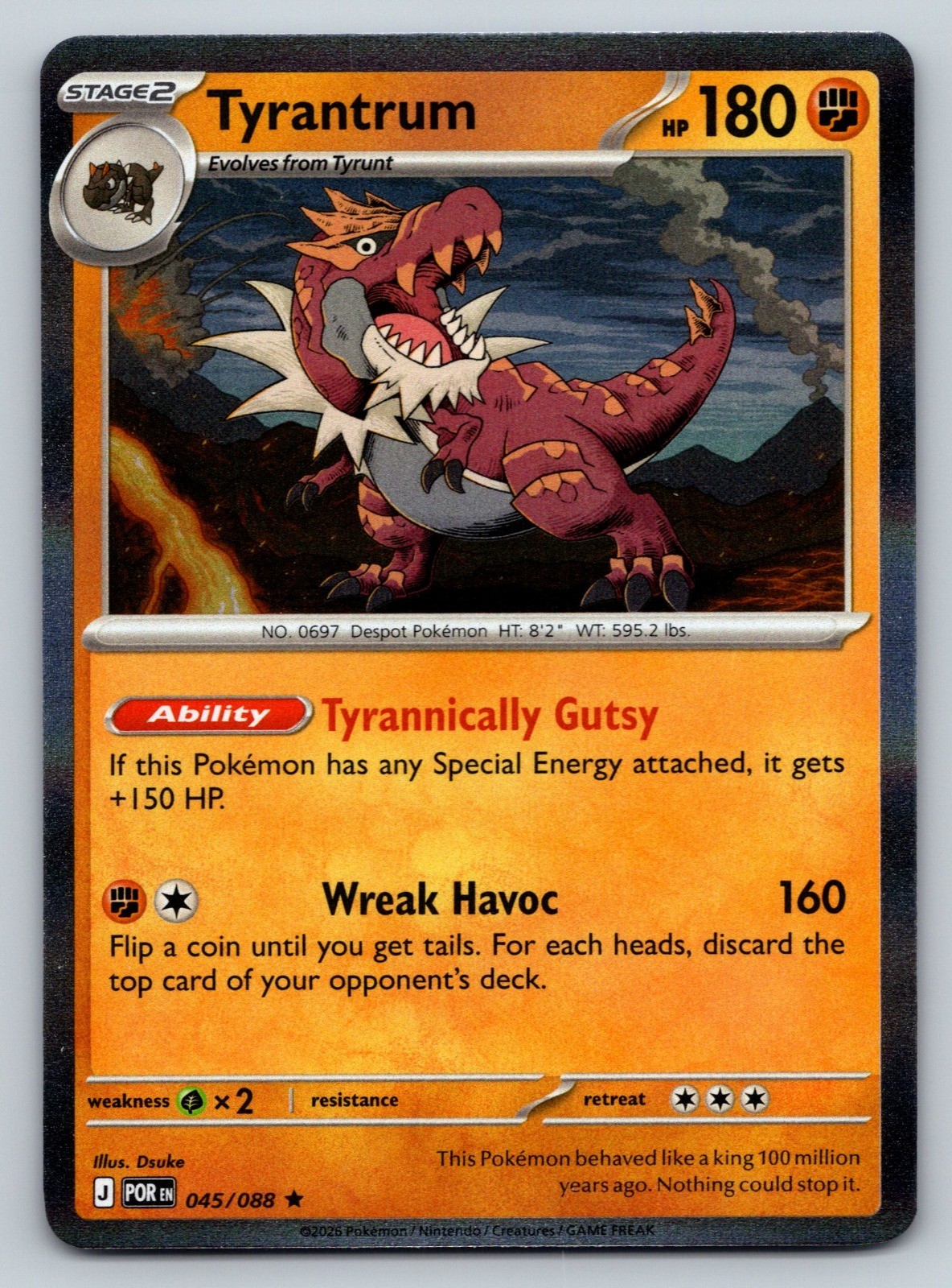Tyrantrum Rare Deck Exclusives 045/088 NM