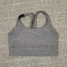 Lululemon Energy Long Line Bra Womens 6 Gray Med Support B–D Cup Gym Active